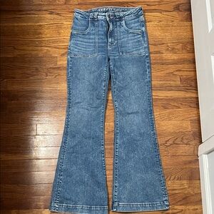 American Eagle Blue Flare Jeans for Women
